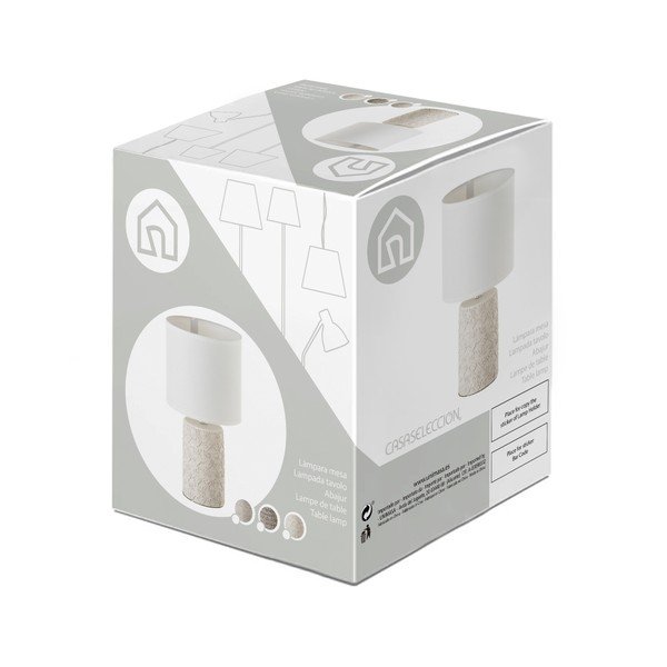 Barna asztali lámpa textil búrával (magasság 33,5 cm) – Casa Selección-image-3