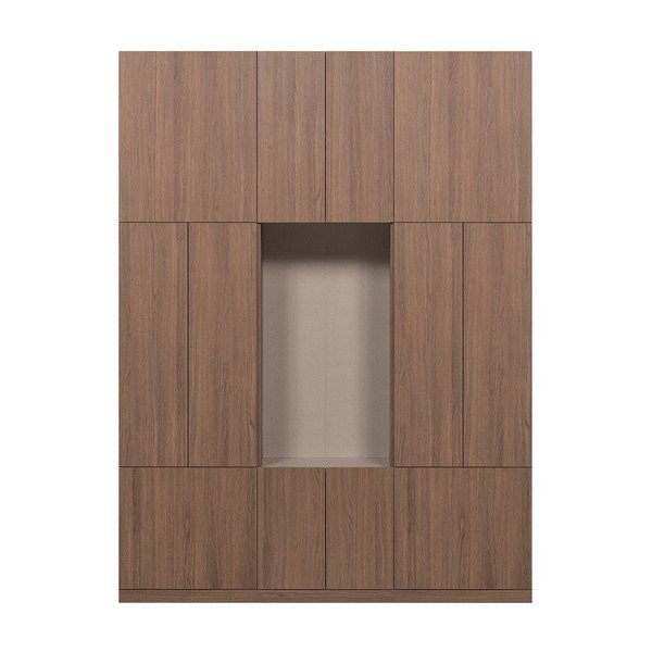 Sötét natúr színű moduláris szekrény 162x215 cm Build – WOOOD