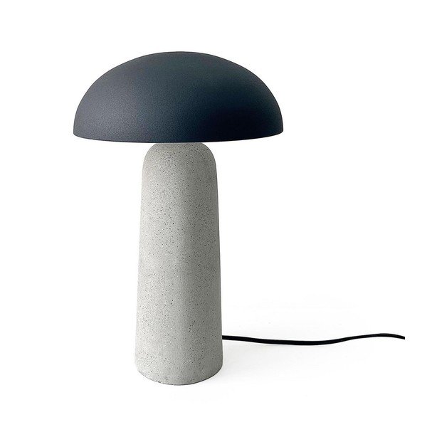 Szürke beton asztali lámpa fém búrával (magasság 39,5 cm) Delphine – Bizzotto