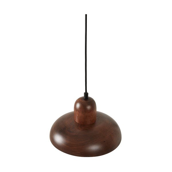 Barna függőlámpa fa búrával ø 25 cm Elsa – Opviq lights-image-4