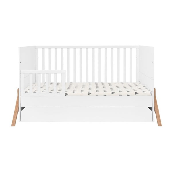 Lotta fehér rácsos gyerekágy fiókkal, 70 x 140 cm - BELLAMY-image-2
