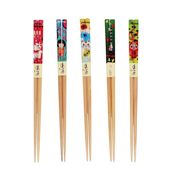 Natúr színű fa evőpálcika szett 5 db-os Japanese Heritage – Rex London