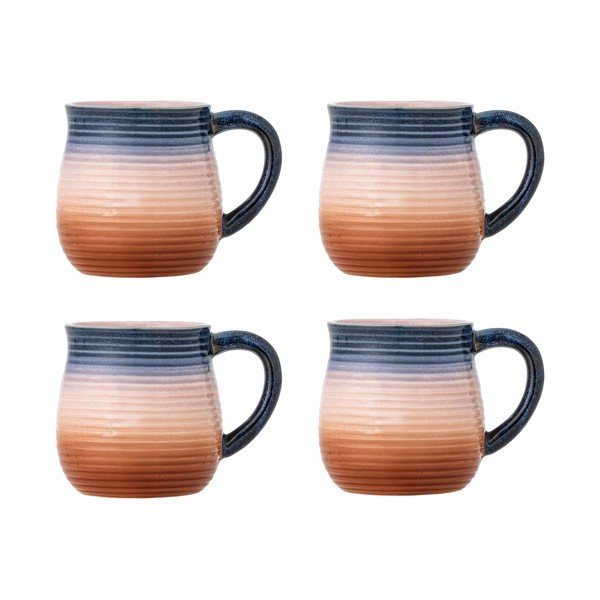 Kék-narancssárga kerámia bögre szett 4 db-os 200 ml Tatum – Bloomingville