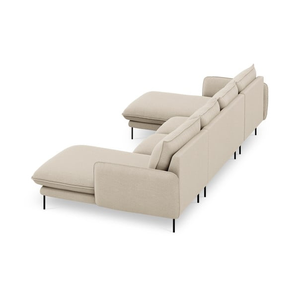 Vienna bézs U alakú kanapé - Cosmopolitan Design-image-4