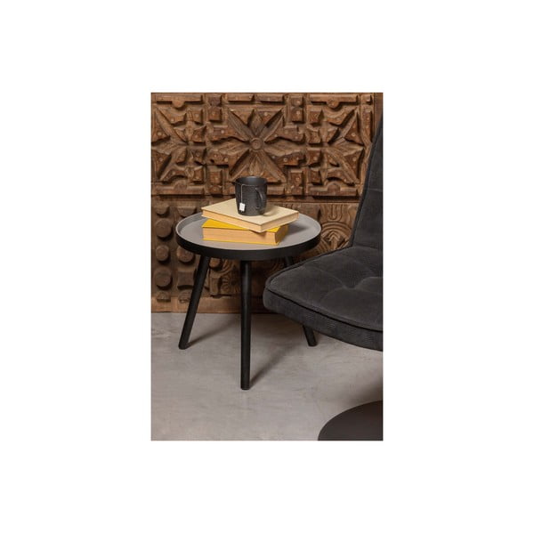 Sasha fekete tárolóasztal, ⌀ 41 cm - WOOOD-image-4