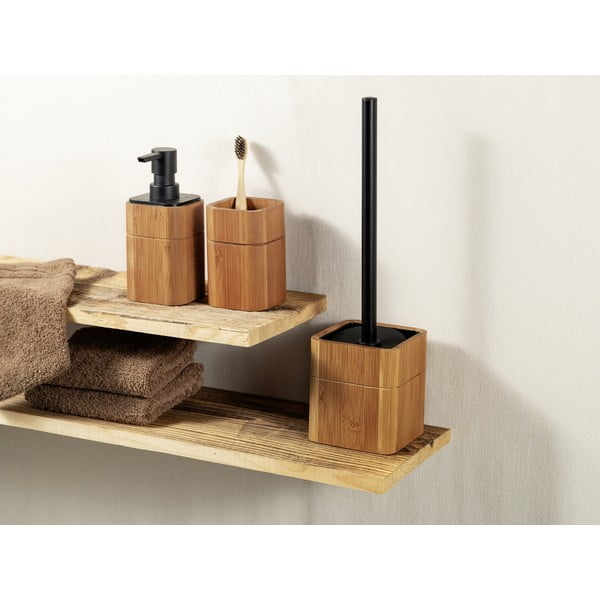 Barna bambusz fogkefetartó pohár Serro – Wenko-image-1