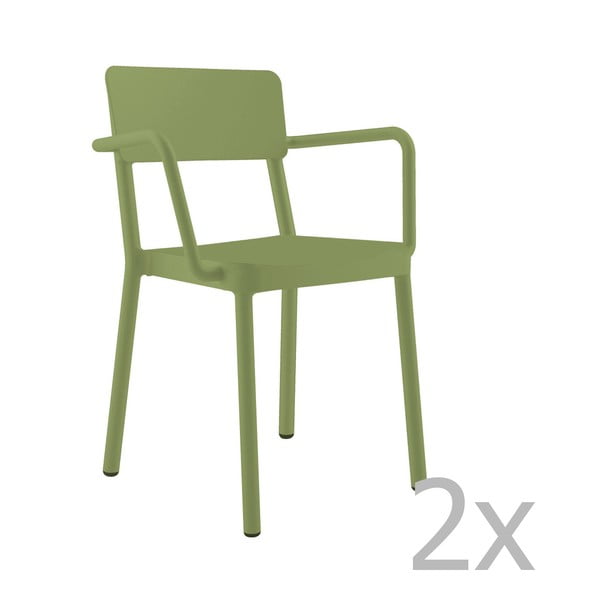 Lisboa zöld kerti fotel, 2 db - Resol