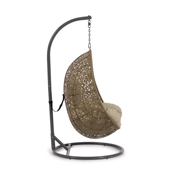 Bézs műrattan kerti függőfotel Florina – Kave Home-image-2