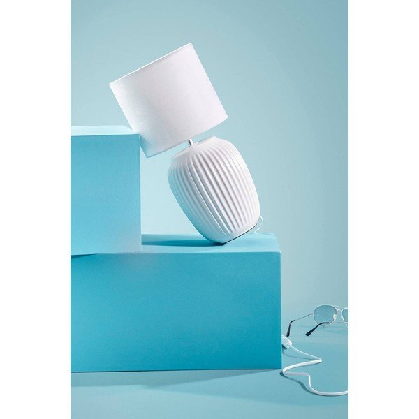 Fehér kerámia asztali lámpa (magasság 41 cm) Karlsson – Jotex-image-3