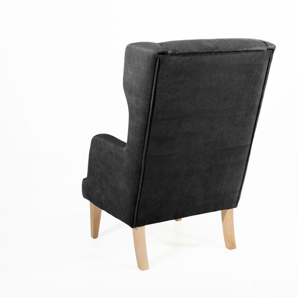 Bennet Suede fekete füles fotel - Max Winzer-image-4