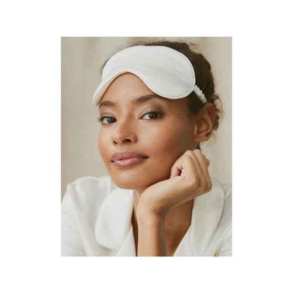 Fehér selyem alvómaszk White – slip-image-1