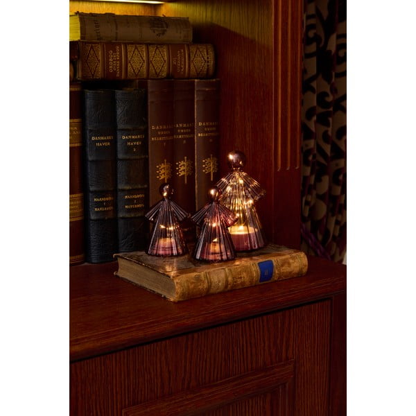 Borvörös fénydekoráció készlet 2 db-os ø 6,5 cm Alberte – Sirius-image-1