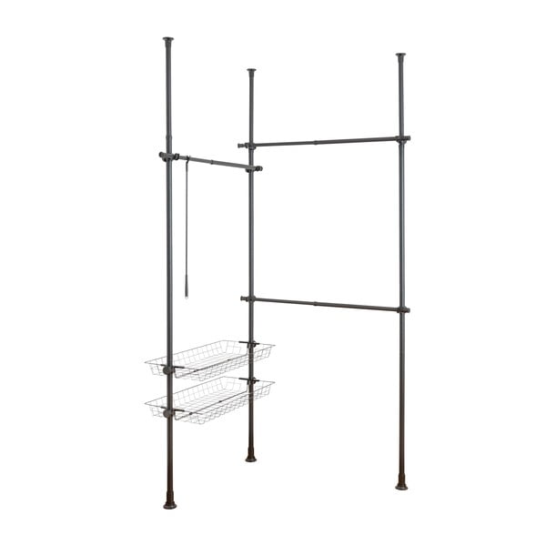 Fekete fém teleszkópos ruhatartó állvány Herkules – Wenko-image-3