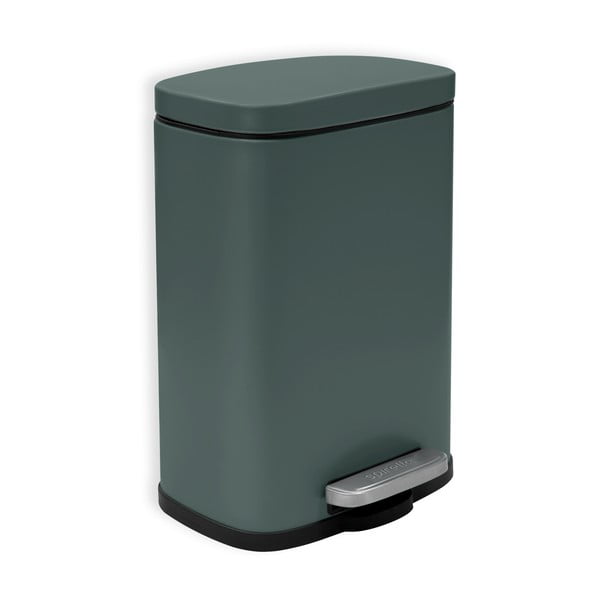 Sötétzöld acél pedálos szemetes 5 l   Akira – Spirella