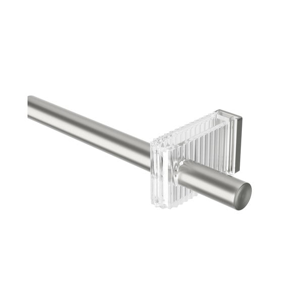 Matt ezüstszínű acél bővíthető függönykarnis 107 - 305 cm Flute – Umbra