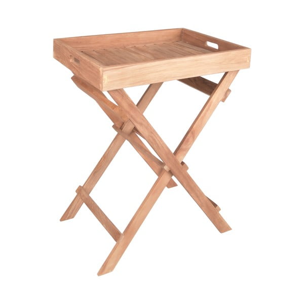 Teakfa kerti tárolóasztal 29x39 cm Bacan – Garden Pleasure