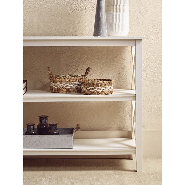Fehér borovi fenyő polcos állvány 120x81x40 cm Heritage – Premier Housewares-image-4