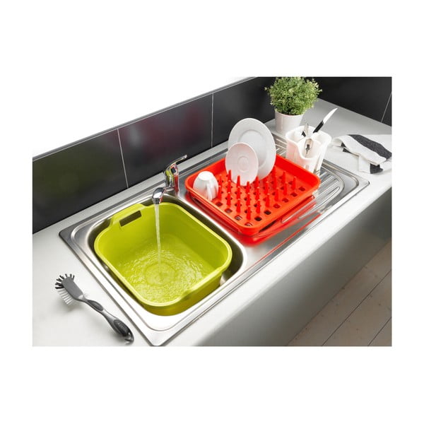 Fehér műanyag edényszárító evőeszközökhöz 14x14 cm Signature – Addis-image-1