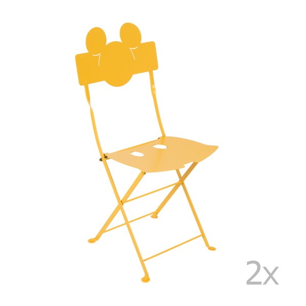 Bistro Mickey sárga fém kerti szék, 2 db - Fermob