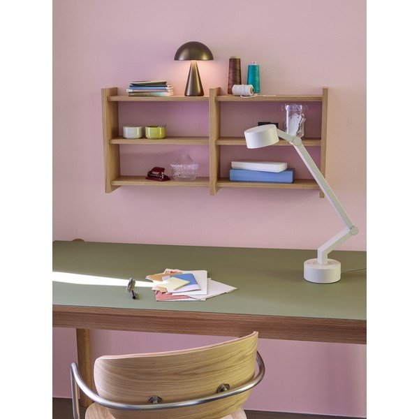 Natúr színű többszintes fali polc tölgyfa dekorral 85 cm Kant – Hübsch-image-1