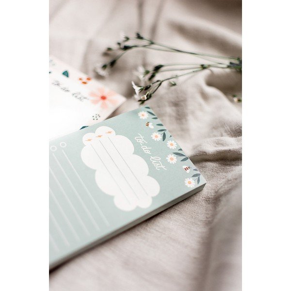 Letéphető vonalas to-do list jegyzettömb százszorszép mintával, 70 lap - Printintin-image-1