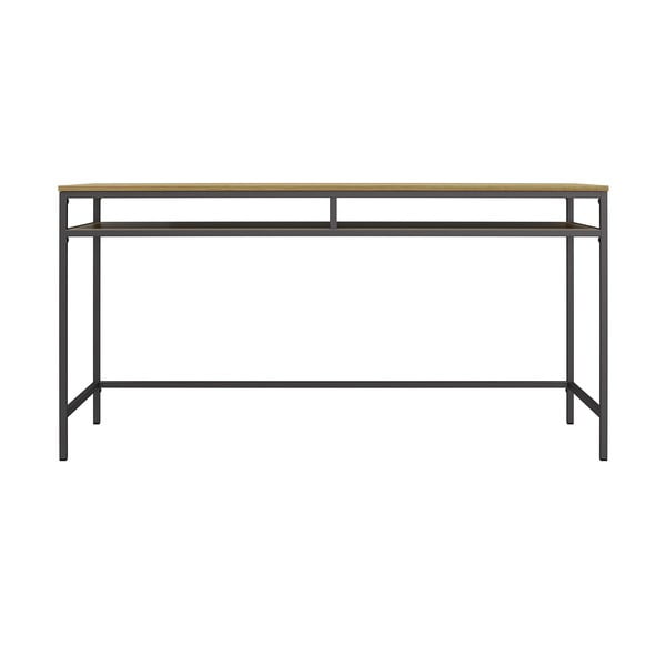 Íróasztal tölgyfa dekoros asztallappal 51x153 cm Bradford – Støraa-image-2