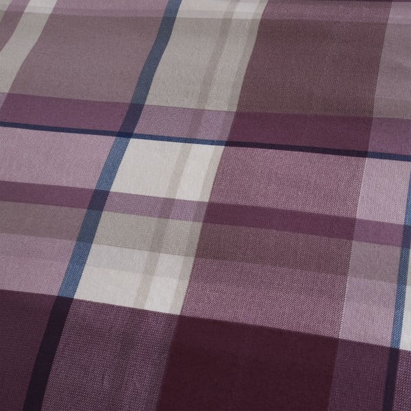 Lila egyszemélyes ágyneműhuzat 135x200 cm Check - Catherine Lansfield-image-4