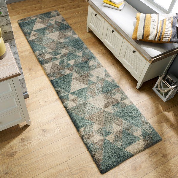 Nuru kék-szürke szőnyeg, 60 x 230 cm - Flair Rugs-image-1
