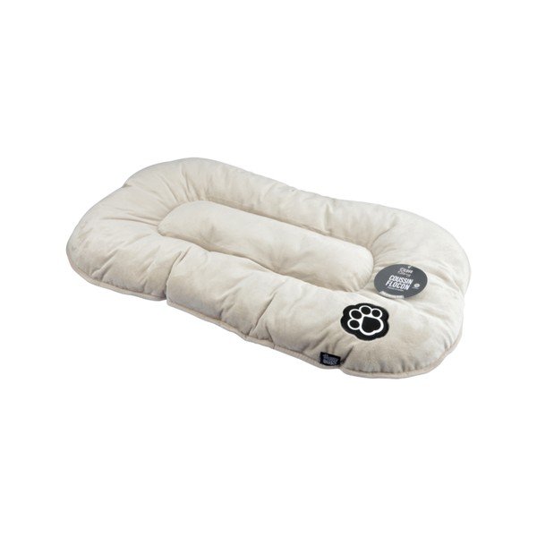 Bézs velúr fekhely kutyáknak 61x38 cm Flakes – Love Story-image-2