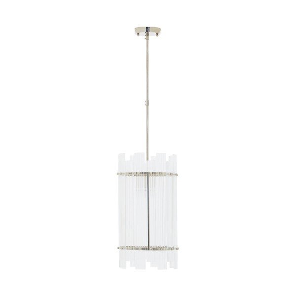 Ezüstszínű fém függőlámpa üveg búrával ø 27 cm Ritz – Premier Housewares