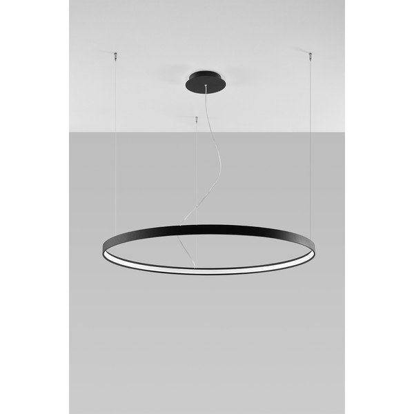 Fekete alumínium LED függőlámpa ø 110 cm RIO – Thoro-image-3