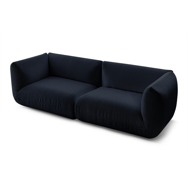 Sötétkék kordbársony kanapé 260 cm Lecomte – Bobochic Paris-image-3