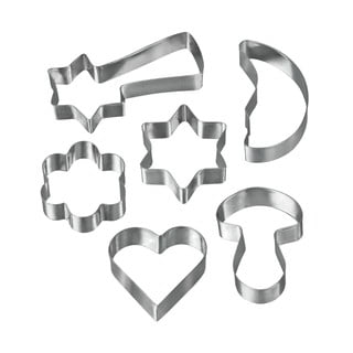 Cookie Cutters 6 db-os rozsdamentes acél sütikiszúró szett - Metaltex