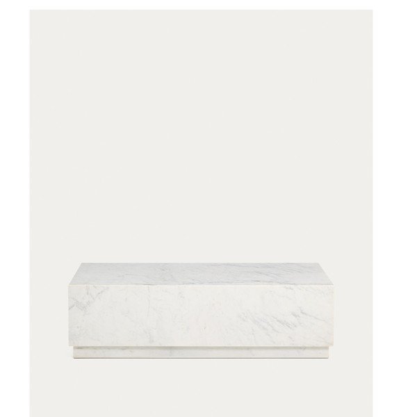 Fehér márvány dohányzóasztal 50x100 cm Sorein – Kave Home-image-2