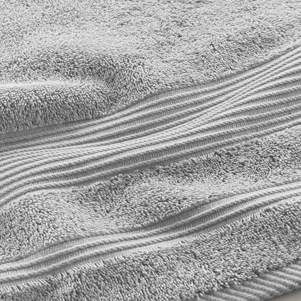 Világosszürke frottír pamut fürdőlepedő 90x150 cm Tendresse – douceur d'intérieur-image-2