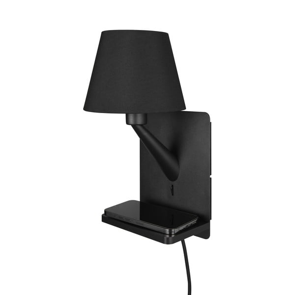 Matt fekete fali lámpa Comfort – Trio