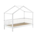 Fehér házikó alakú bükkfa gyerekágy 90x200 cm Forrest – Vipack