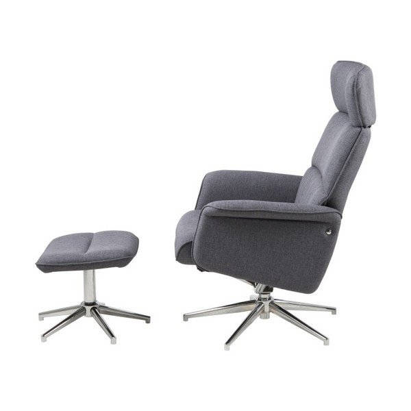 Alura sötétszürke állítható fotel lábtartóval - Actona-image-3