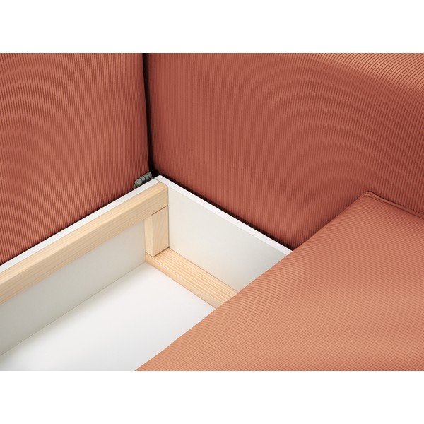 Azalea rózsaszín kordbársony kinyitható kanapé - Mazzini Sofas-image-1
