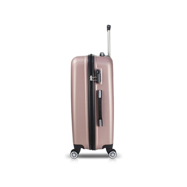 COLORS LASSO Pilot Suitcase rózsaszín görgős bőrönd USB csatlakozóval - My Valice-image-1