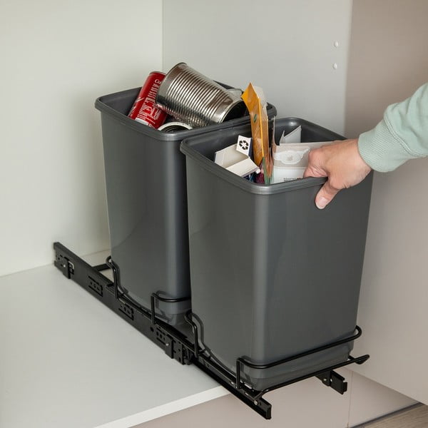 Műanyag szemetes készlet 2 db-os 20 l - Addis-image-1