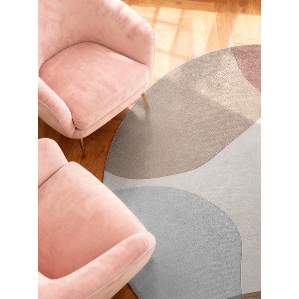 Bézs kézi szövésű gyapjú kerek szőnyeg ø 160 cm Hackney Clarissa – Ted Baker-image-4