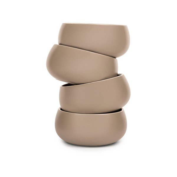 Bézs kőedény tálka szett 4 db-os 600 ml Terra Luma – Bonami Selection-image-2