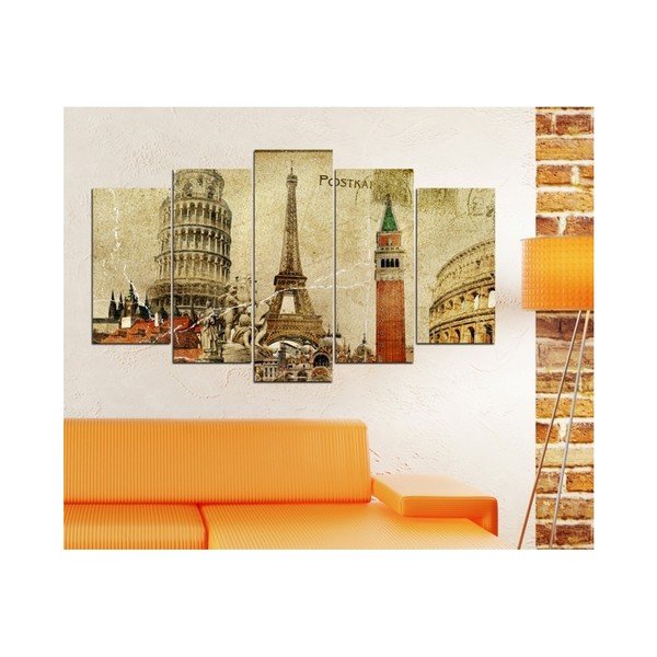 Mauve Eiffel többrészes kép, 102 x 60 cm - 3D Art-image-1