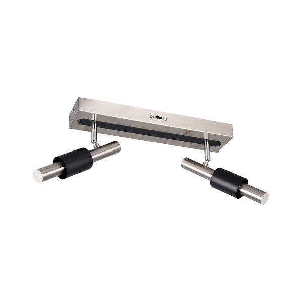 Fekete-ezüstszínű LED spotlámpa 20,5x42 cm Ikaris – Trio Select