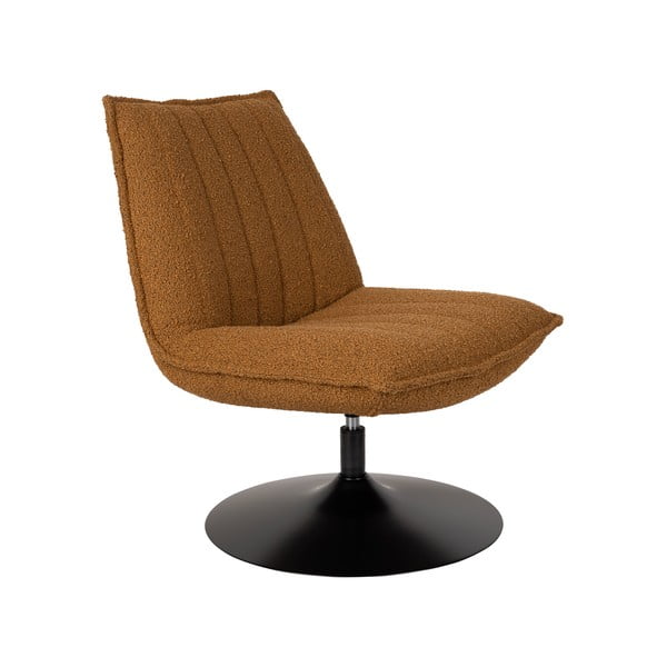 Okkersárga buklé fotel Jax – White Label