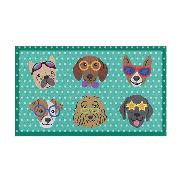 Lábtörlő 40x70 cm Dogs on Polka Dots – Artsy Doormats