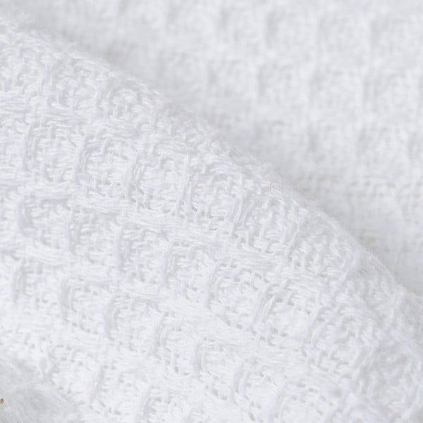 Fehér újrahasznosított pamut ágytakaró 260x280 cm Honeycomb – Ixia-image-3