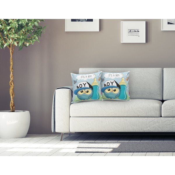 Gyerek párnahuzat 43x43 cm Boy Owl – Mila Home-image-1