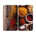 Edzett üveg tűzhely fedőlap szett 2 db-os 30x52 cm Spices – Wenko
